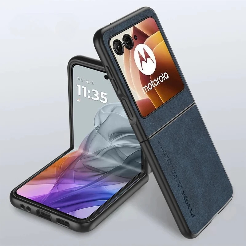Hülle für Motorola Razr + 2024 Razr Ultra 2025 2026 Razr 70 60 50 Ultra 40 Schafsleder PU-Leder Matt Silikon Cover Funda – Detail 7
