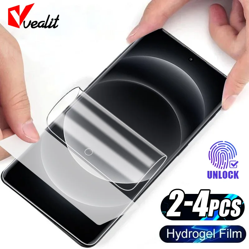 

2-4Pcs Curved HD Hydrogel Film For Xiaomi 14 13 12s 11 Ultra 12x 13 Lite Screen Protectors For Xiaomi Civi 2 3 4 Pro Not Glass