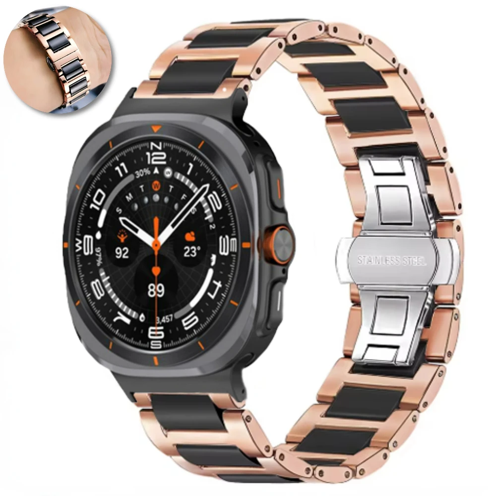 

Ceramic Strap for Samsung Galaxy Watch Ultra Metal Stainless steel Wristband for Samsung Galaxy Watch Ultra 47mm Sport Watchband