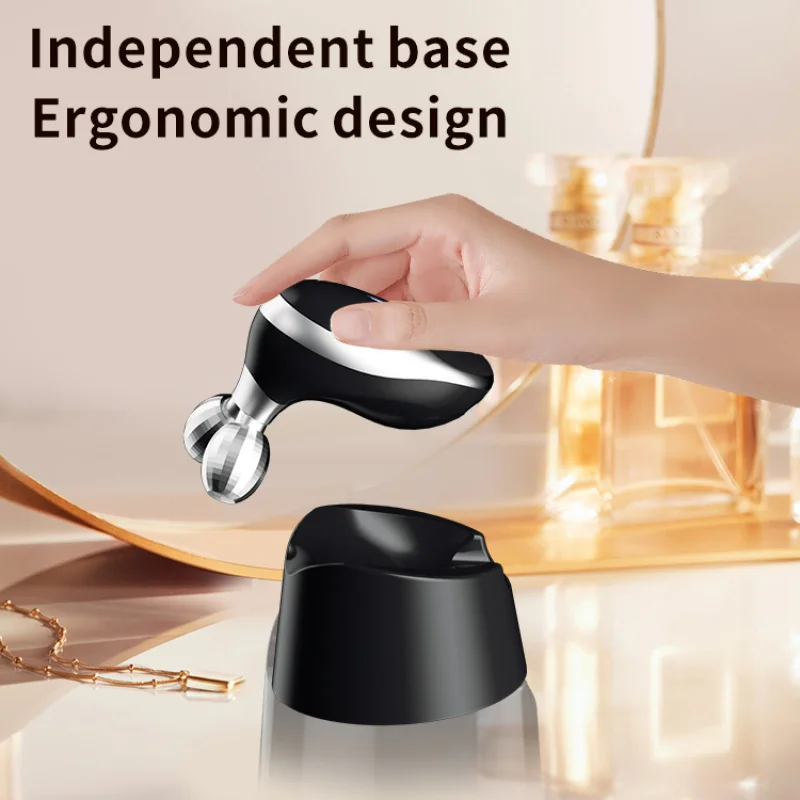 جهاز تدليك الوجه التجميلي المحمول بالاهتزاز جهاز تدليك الوجه مكركرنت للعناية بالبشرة أجهزة شد الوجه عالية التردد #6