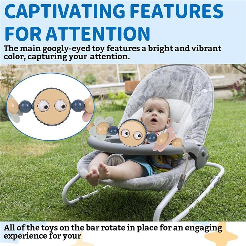 FBIL-For Babies Bouncer Accessory Baby Bouncer Stroller Arch Googly Eyes For Babies Car Seat With Music-Easy Installation