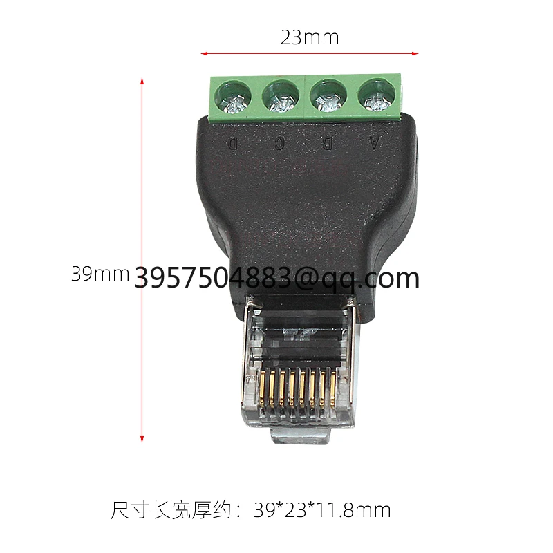 

4-Core RJ45 network cable crystal head 1236 crimp-free clamp-free 8P4C industrial network connector