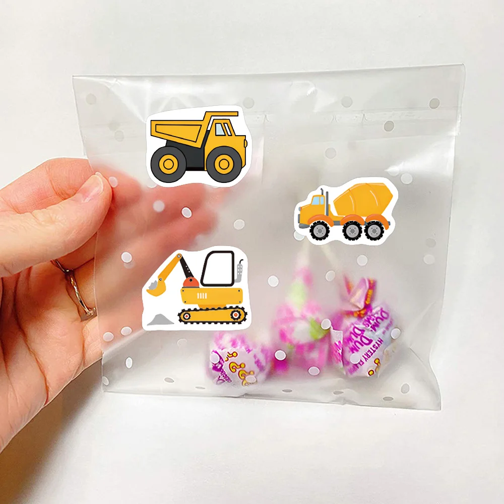 50-500 Stück Baufahrzeug-Cartoon-Aufkleber Niedliche LKW-Bagger-Siegel-Etiketten Dekorative Aufkleber DIY Laptop-Sticker