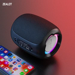 ZEALOT-S53 Portable Bluetooth Speaker 10 Hours 10W Super Loud Sound Bluetooth Speaker IPX6 Waterproof for Phone TF Card USB