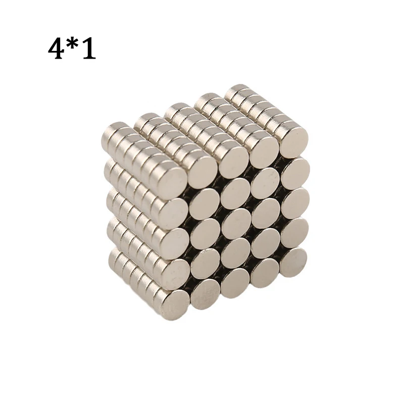 

100-500 Pcs 4x1 Round NdFeB Neodymium Magnet 4mm x 1mm N35 Super Powerful Small imanes Permanent Magnetic Disc Magnet 4x1