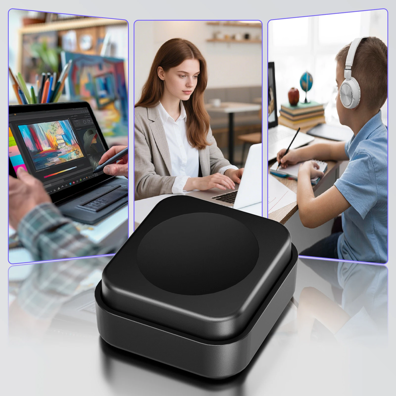 USB/BT 2.4G 3-Mode Programmable Macro Keyboard 18-Character Auto-Type User Defined Single Button 200Mah Battery for Office Use