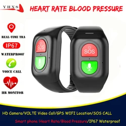 Smart 4G Watch Elderly Parents Heart Rate Blood Pressure Monitor GPS Wi-fi Trace Locate SOS Call Android Phone Sport Smartwatch