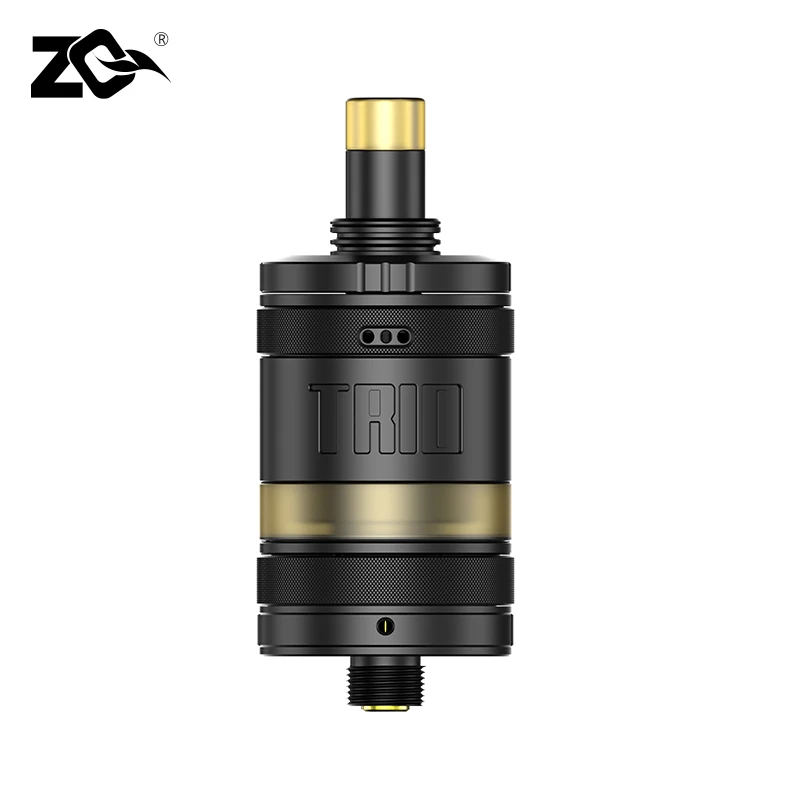 Originale ZQ Trio RTA Tank MTL & DTL atomizzatore 3ml capacità Single Coil RTA vaporizzatore 3 controllo del flusso d'aria 22mm diametro E sigarette