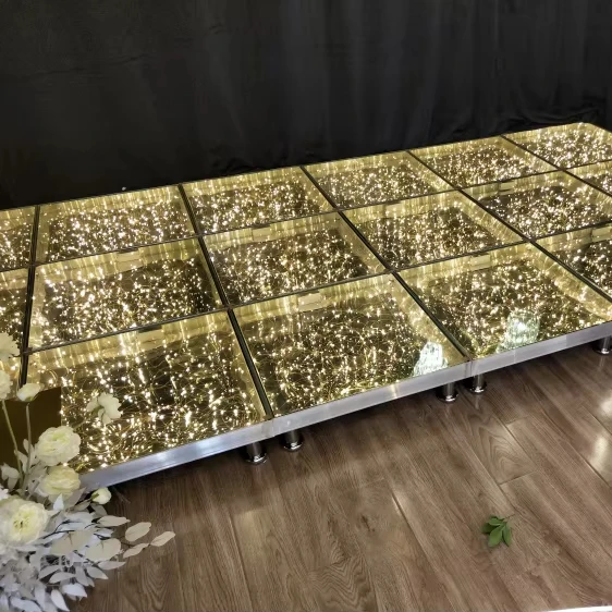 Modern 3D Starlight Emitting Diode Dance Floor Wedding Decoration Aluminum Factory Direct Sales Carton Packaging