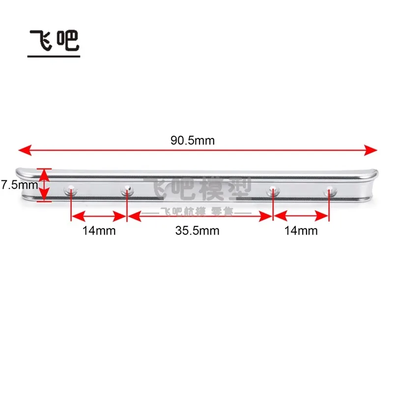 Aluminum Alloy Collision Bumper Rear Bumper for 1/24 Simulation Model Car Axial Scx24 C10 DIY  Modification Accessories