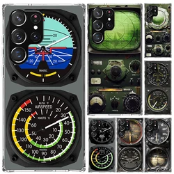 Aviation Aeroplane Helicopter Cockpit Instrument Phone Case for Samsung Galaxy S25 S24 S23 Ultra S22 S21 Plus S20 FE S10 + S10E