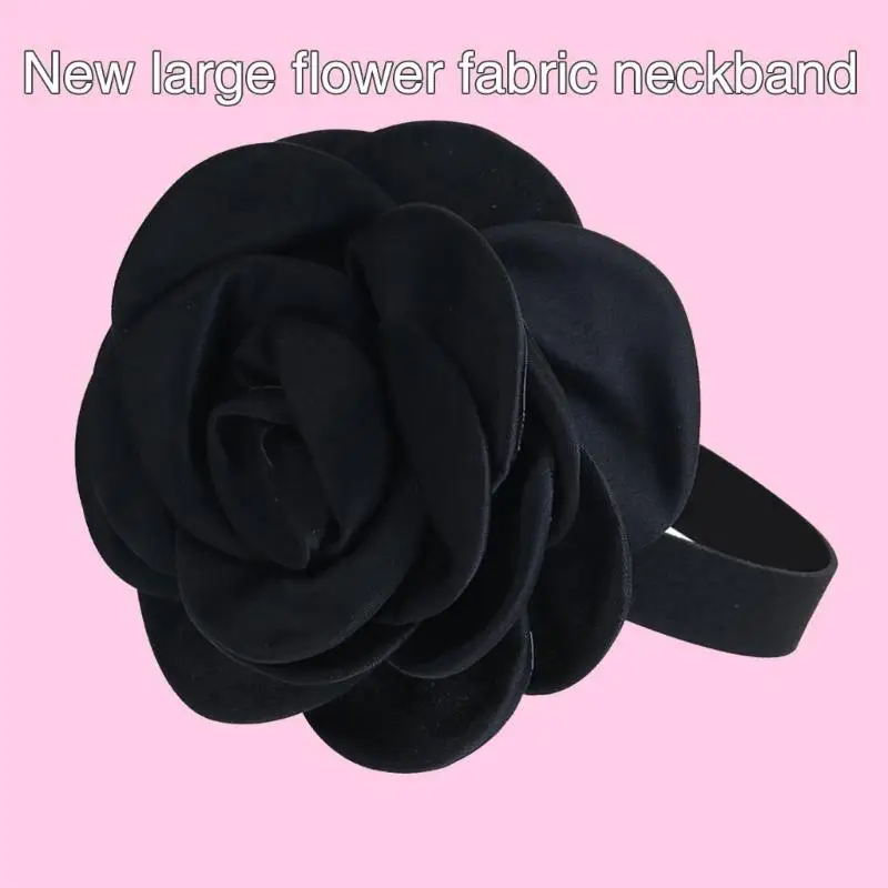 31BB النمط الفرنسي زهرة المختنق قلادة الزخرفية المختنق ضبط شريط حول ياقة الملابس روز