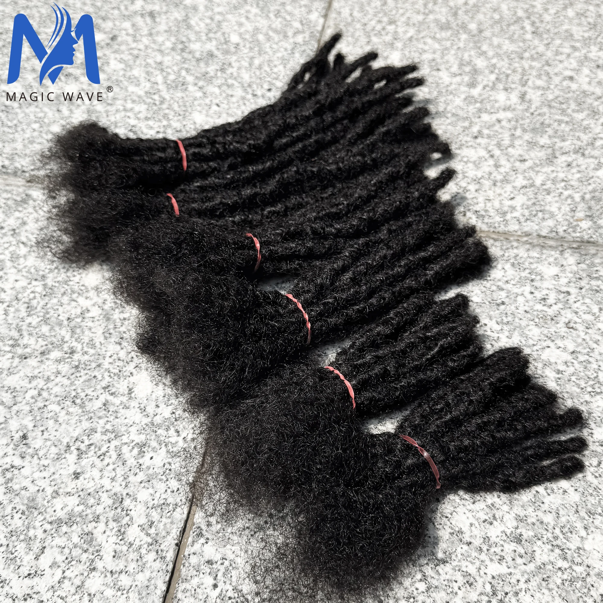 100% شعر بشري حقيقي ملحقات Dreadlock لضفائر الكروشيه 0.6 سنتيمتر عرض اليدوية Loc ملحقات الشعر البشري للرجال والنساء #3
