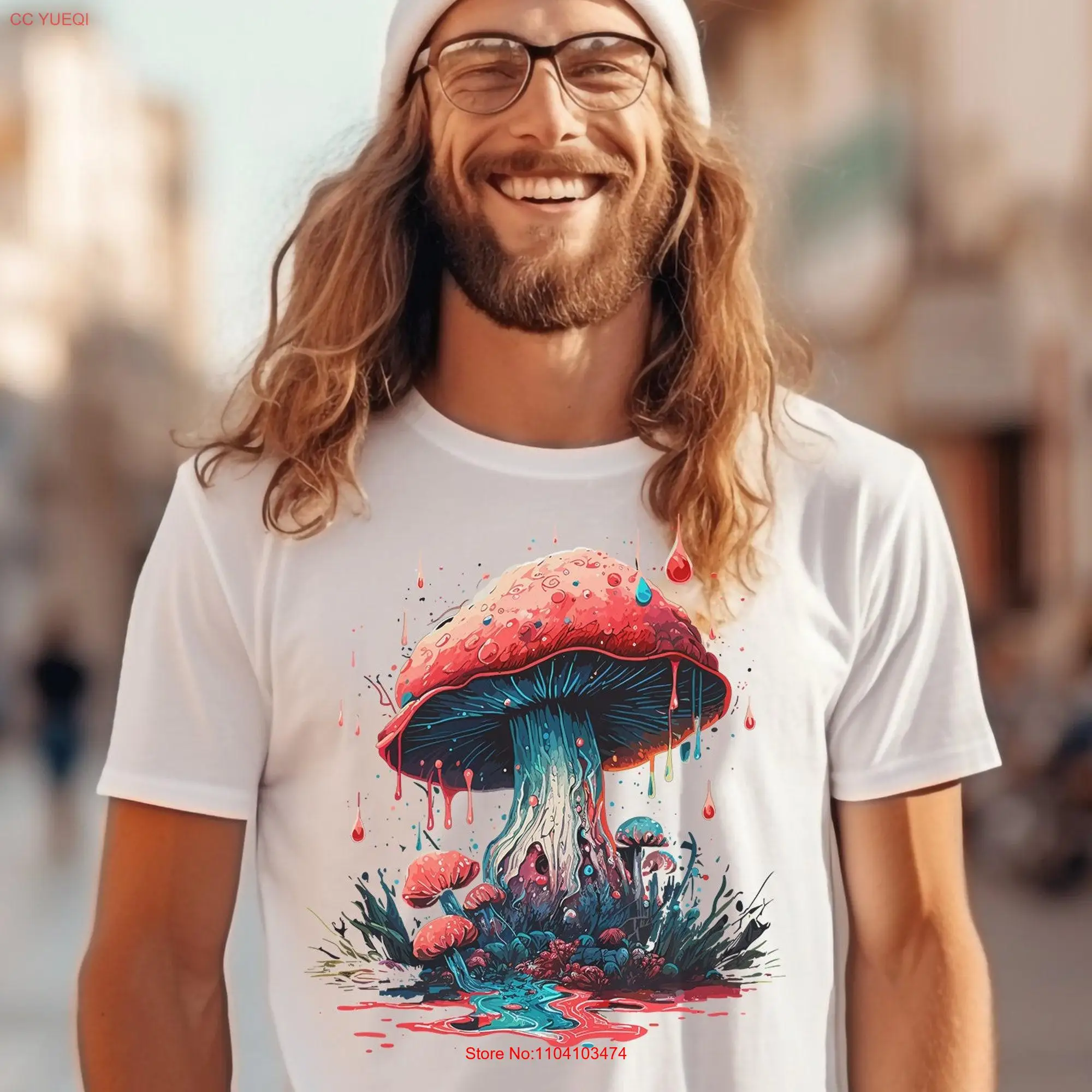 Magical Psychedelic mushroom Dream from a hippie fairy tale gift tee T ShirT long or short sleeves