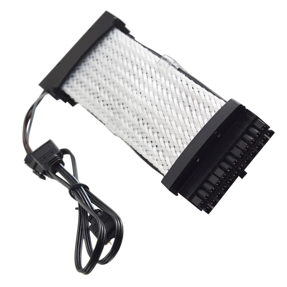 

Rgb Extension Cable 24pin Sleeved High-Quality Light Transmitting Material Stable Performance Easy Install Argb Sync Power