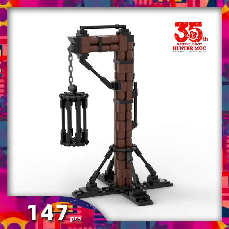 Gibbet building blocks scene medieval castle block military blocks prison blocks