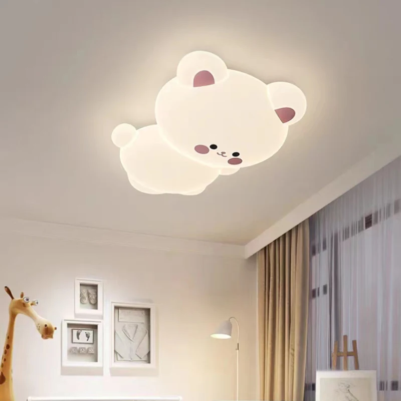 Cute Children\'s Room Ceiling Lights LED Cartoon Bear Koala Light Modern Creative Baby Room Decor Boy Girl Bedroom Ceiling Lamps