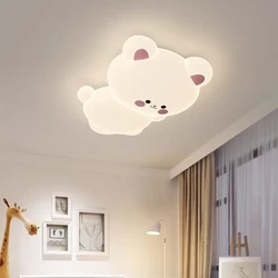 Cute Children's Room Ceiling Lights LED Cartoon Bear Koala Light Modern Creative Baby Room Decor Boy Girl Bedroom Ceiling Lamps