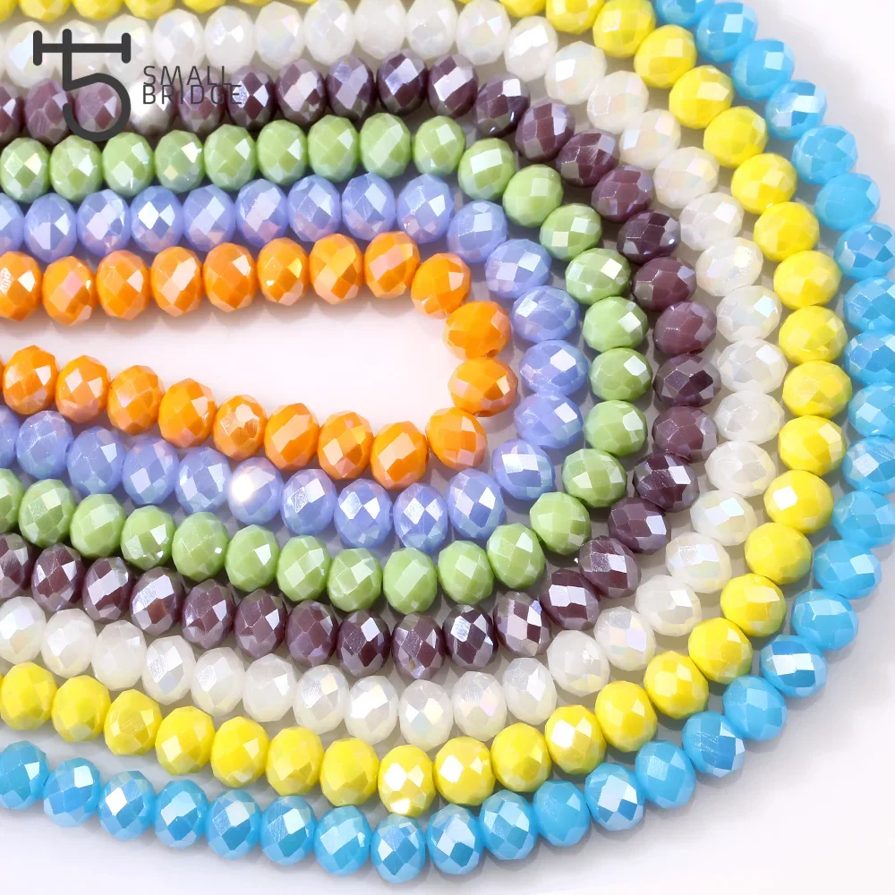 8MM Austria Mix Colorful Glass Rondelle Beads for Jewelry Making Diy Accessories Pearls Faceted Crystal Beads Wholesale Z306AB