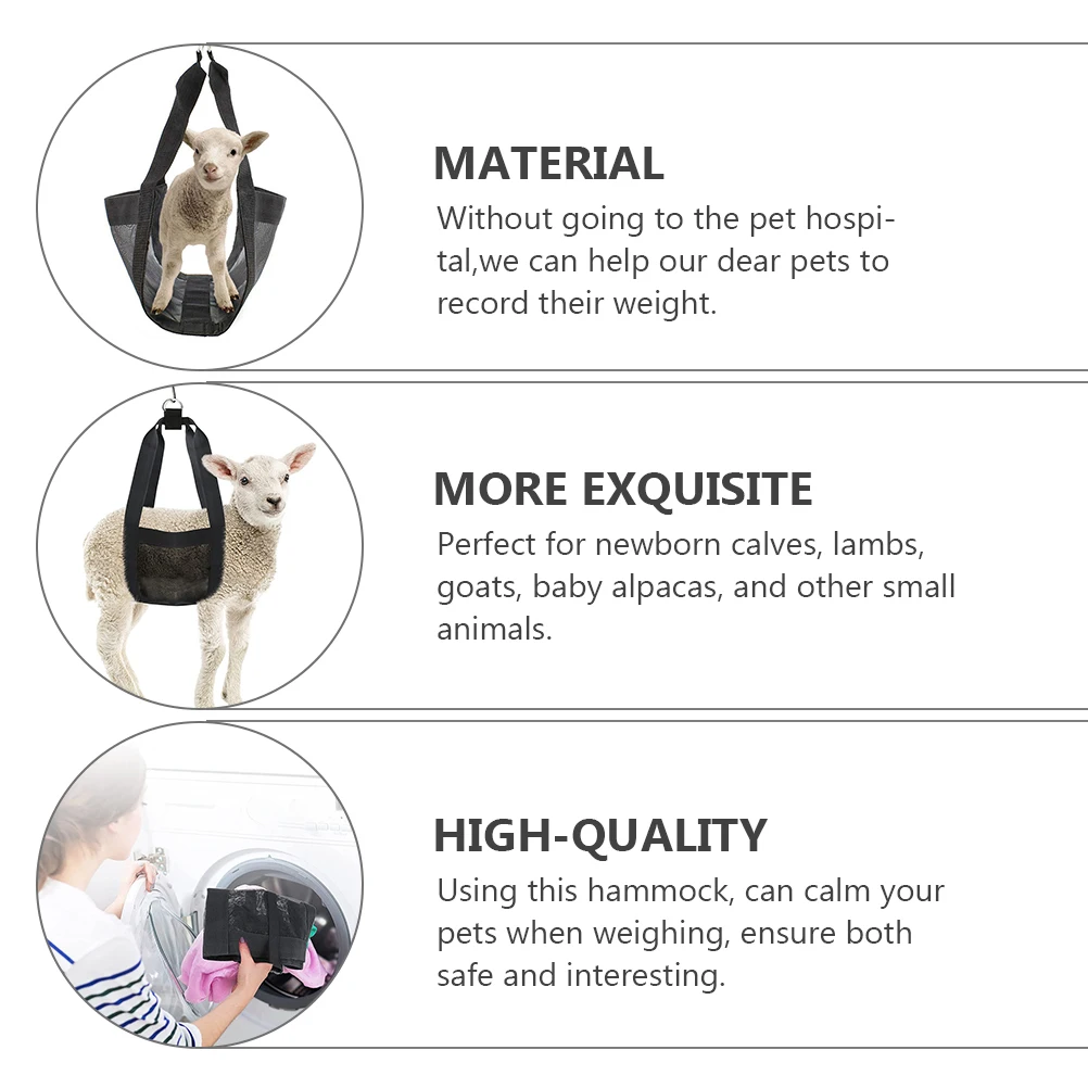 

Animal Weighing Sling Adjustable Hanging Scale Calf Small Livestock Hammock Accurate Strap Nylon Newborn Weight Measuring Sling