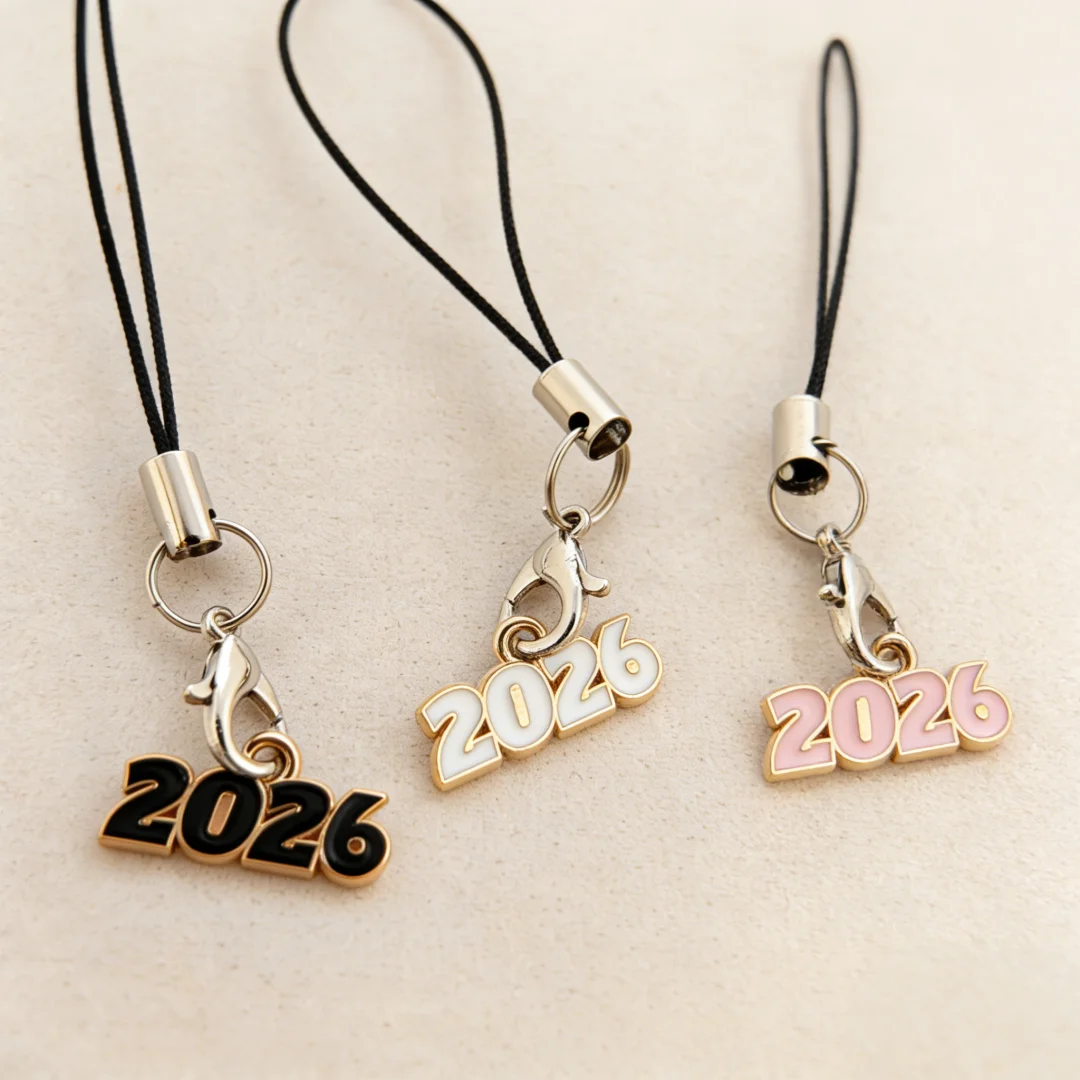 حبل عام 2026، حلية هاتف متعددة الألوان على الطراز القديم، حبل محمول مضاد للخسارة، متعدد الألوان (أحمر/أسود/أبيض/وردي) ديكور عملي مضاد للخسارة، مناسب لأجهزة مختلفة، منتج ديكور تذكاري للعام الجديد #2