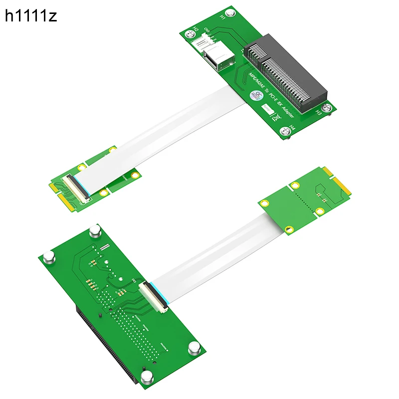 

Mini PCI Express to PCI-E X8 Slot Riser Card with FPC Extension Cable USB 2.0 Port 4Pin Power Supply Magnetic Pad for Desktop PC