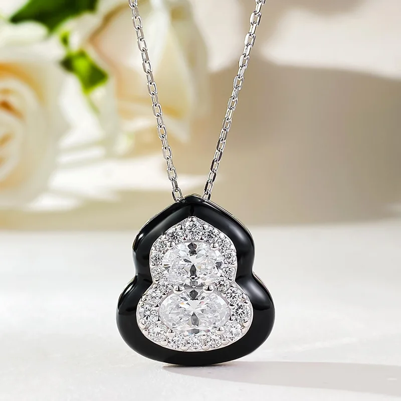 Trendy Retro Chinese Style High-end Simulation Diamond Niche Design Sense S925 Silver Fulu Hulu