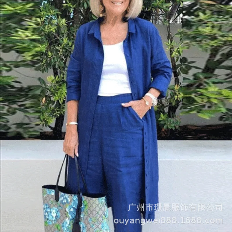 

Medium And Long Tops, Elastic Pants, Two-piece Set 2025 Autumn And Winter New Clothing, Fashion High Street Women's Clothing