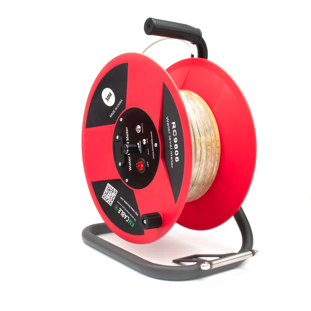 Wholesale Water Level Sounder Wire Reel 30m 50m 100m 150m 200m Borehole Dipper Tape Cable For Well Depth