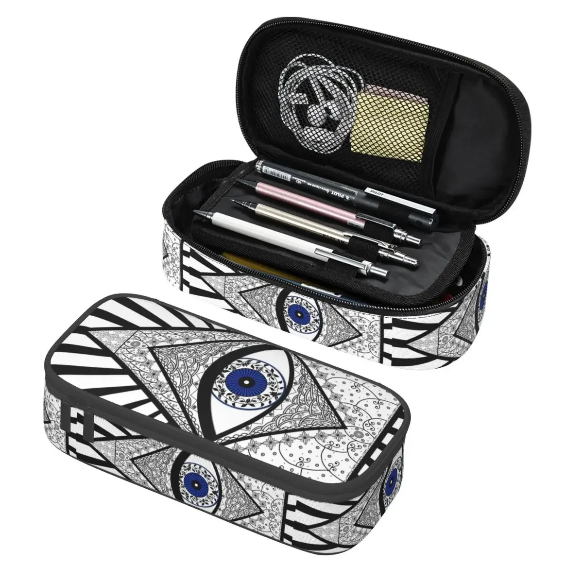 

Custom Kawaii Evil Eye Pencil Cases for Boys Gilrs Large Capacity All Seeing Eye Art Pencil Pouch School Supplies