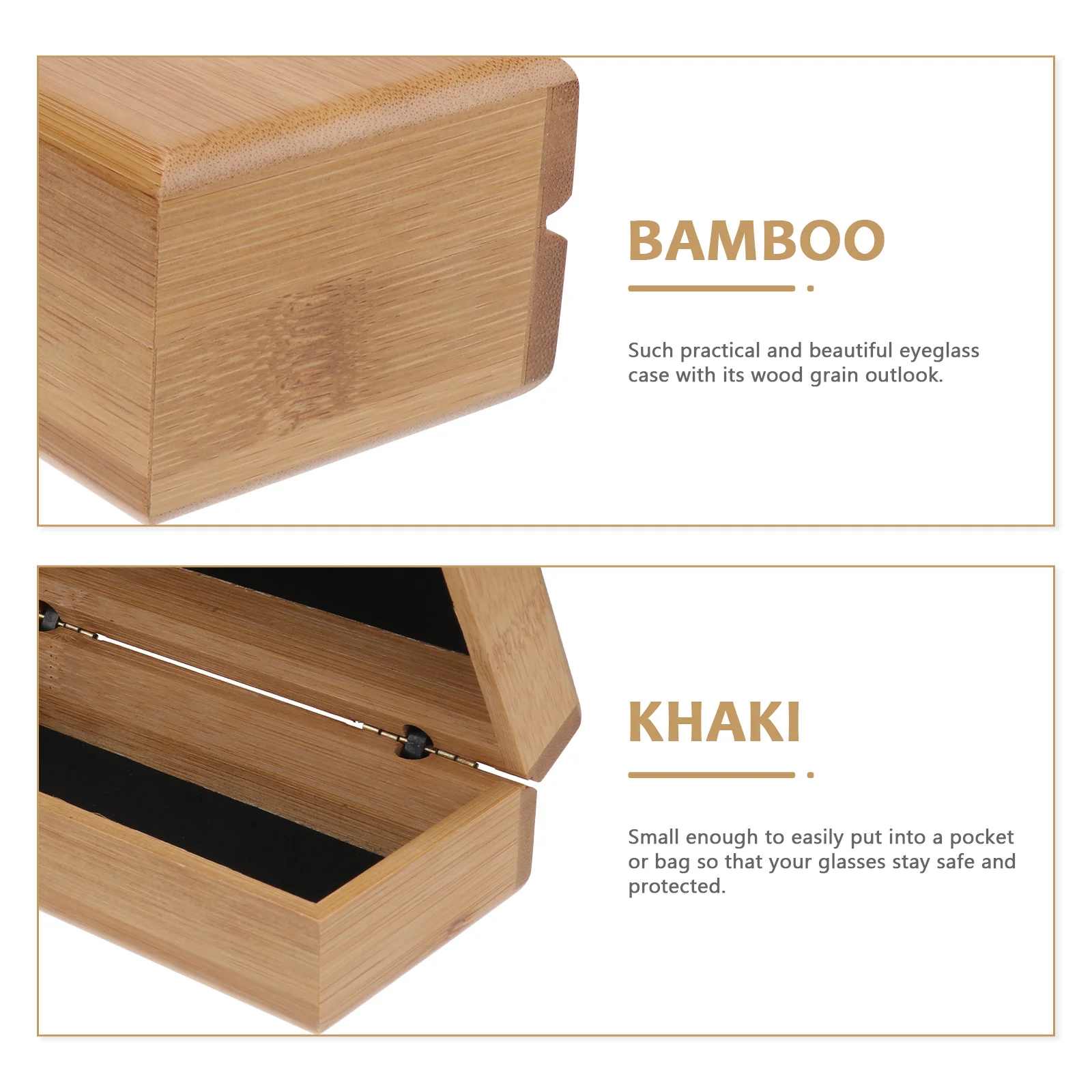 1 قطعة نظارات الخيزران صندوق تخزين صغير محمول للنظارات الشمسية النظارات الخيزران النظارات صندوق الحبوب إنهاء نمط خمر