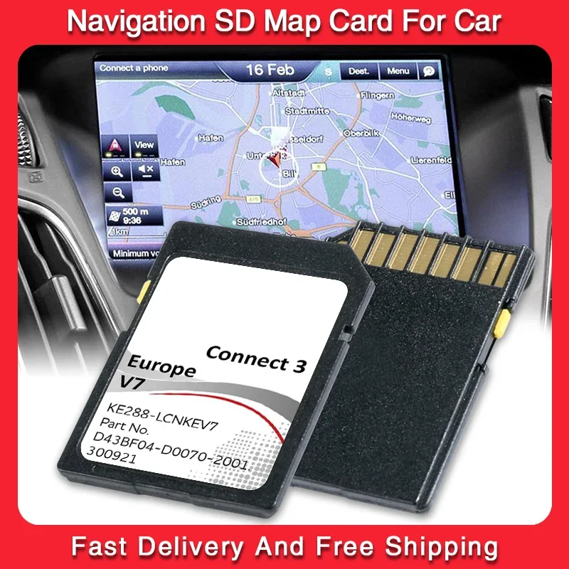 for Nissan Connect3 V7 GPS Card Sat Nav Navigation Map GPS Europe Car Juke Navara