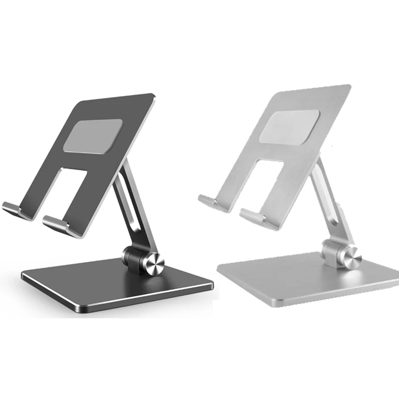 

1 Piece Aluminum Alloy Tablet Stand High Angle Adjustment Tablet Desktop Multifunctional Bookshelf Suitable For I Pad (Silver)