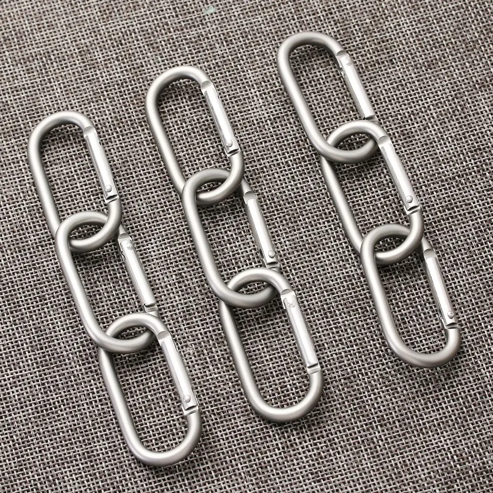 2/5/10pcs Survival Gear Alloy Aluminum Rings Outdoor tool Climing Carabiner Camp Mountaineering Hook Travel Kit Buckle Keychain