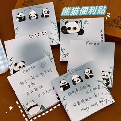 50 Pcs Pandas Sticky Notes Cute Cartoon Pandas Self-Stick Notes Pads Animal Divider Tabs Bundle Writing Memo Pads Back to School