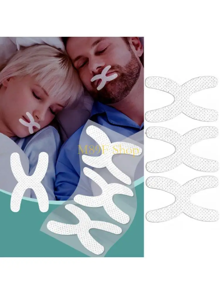M89F 2Pack/20pc Sleep Aid AntiSnore Strips NonIrritating Lip Tape AntiSnoring Sticker