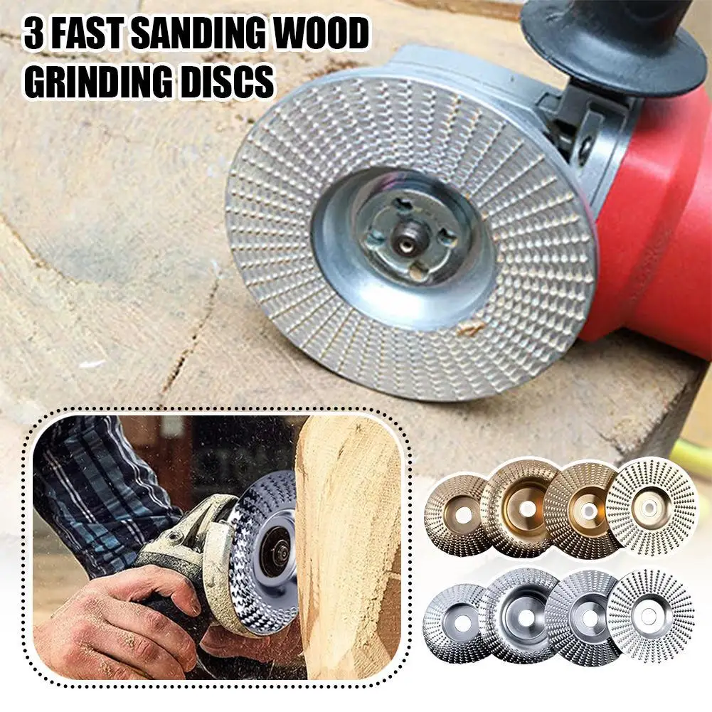 Bore 16mm Wood Grinding Polishing Wheel Rotary Disc 3/4pcs Set  Sanding Wood Carving Tool Abrasive Disc Tool For Angle Grinder