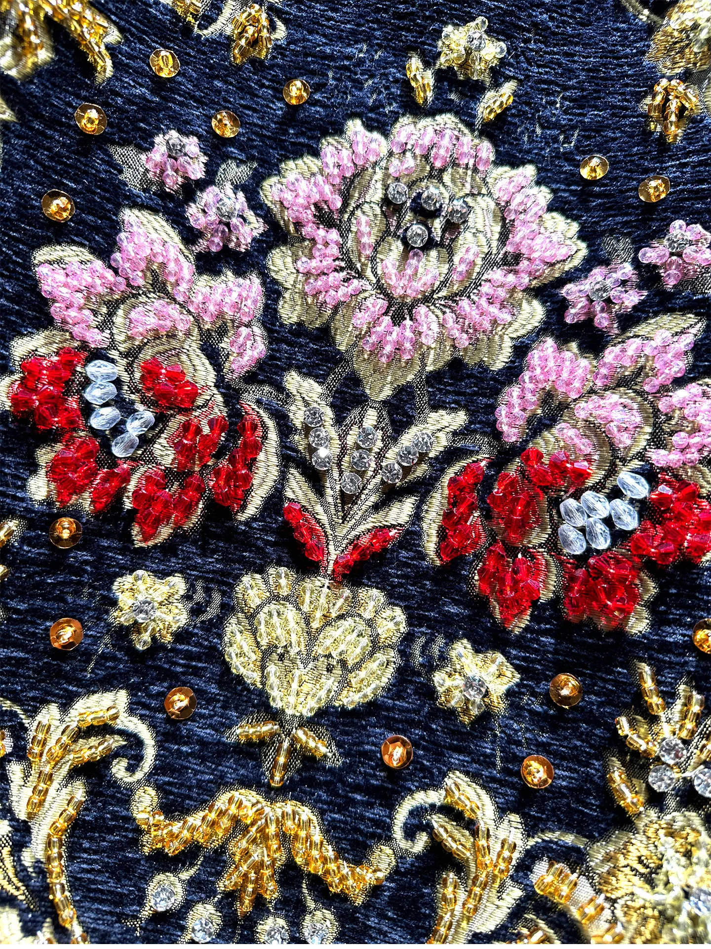 High Quality Retro Jacquard Fabric Short A-line Dress for Women O-neck Sleeveless Vest Dress Luxury Diamonds Elegant Party Dress