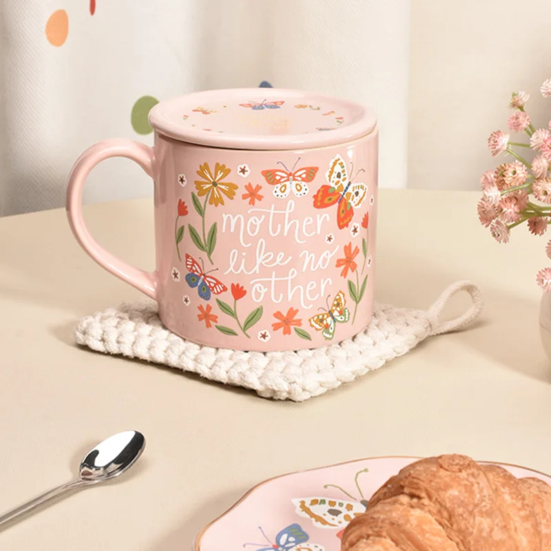 Koffiekopje Ontwerpen Porseleinen Theeset Bone China Kopjes En Schoteltjes Set Met Lepel Keramische Drinkwaren Verjaardagscadeau