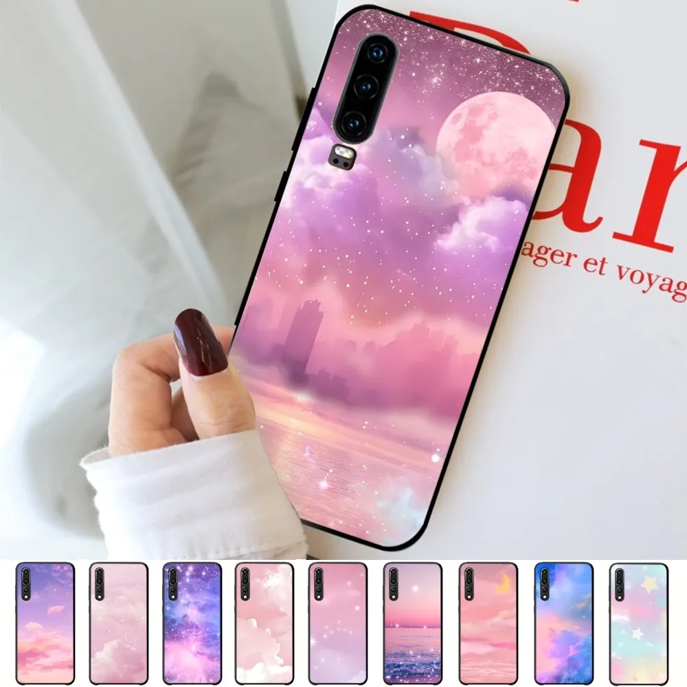 

Sweet Sky Pink Cloud Aesthetic Phone Case For Redmi 8 9 10 pocoX3 pro for Samsung Note 10 20 for Huawei Mate 20 30 40 50 lite