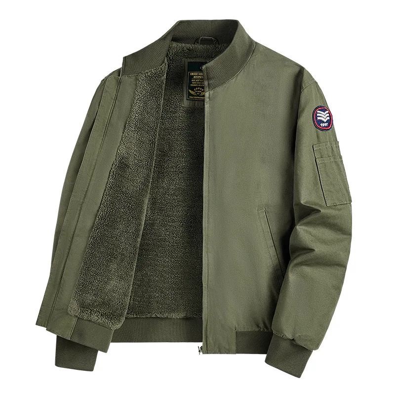 

Men's Casual Tank Top Jaet Stand Collar Warm Cotton Coat Faionable Retro American Sle Fall Winter Clothing for Middle-A...