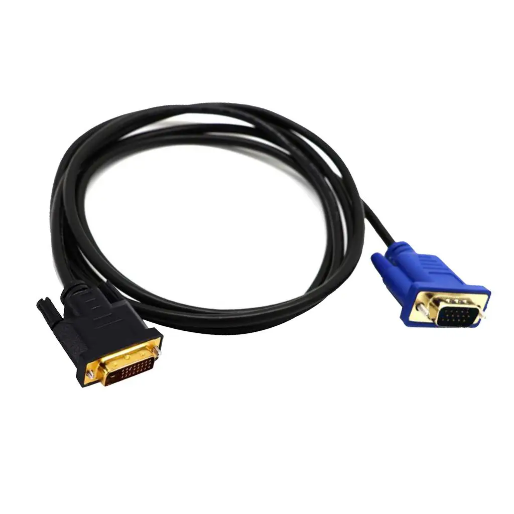 Kabel adaptor DVI ke VGA 1.5 M kabel koneksi kabel Monitor untuk PC Laptop Monitor