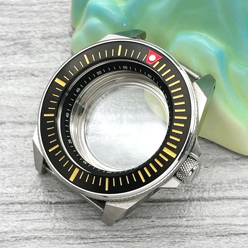 44mm Silbernes King Samurai Uhrengehäuse mit Transparentem Gehäuseboden Passend für NH34 7S 4R NH35 NH36 Uhrwerke 28,5mm Zifferblatt Uhrenmodifikationsteil – Detail 6