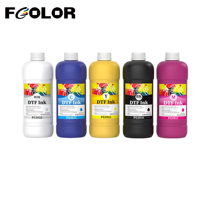 

Набор экологически чистых чернил Fcolor Never Clog DTF, 1000 мл * 6 PG2010, моющиеся чернила для прямой пленки для принтера DTF для печати футболок своими руками