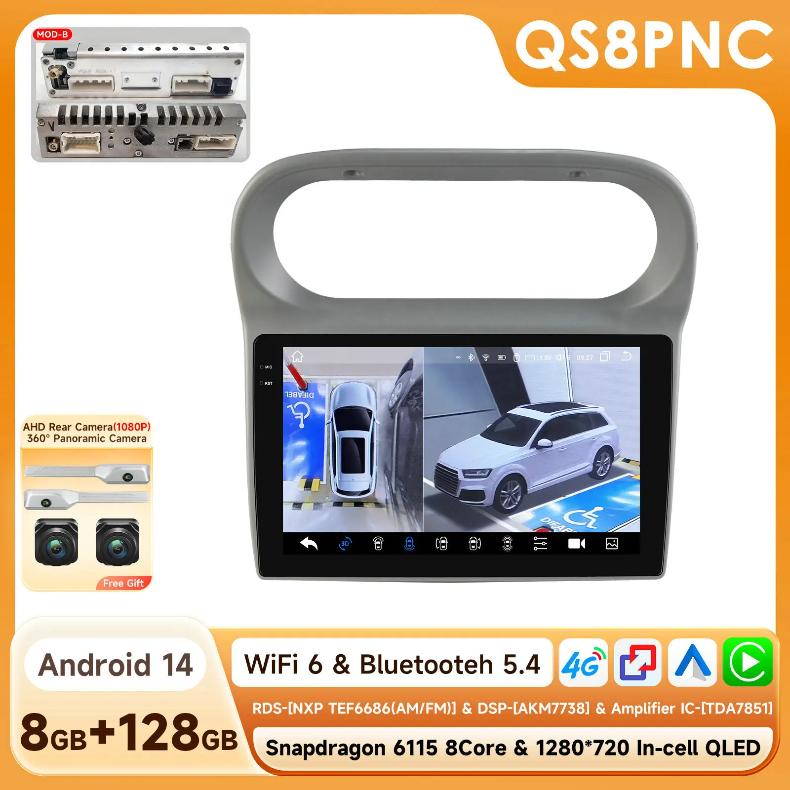 Android Auto Multimedia Speler voor Renault Twingo 2005-2013 Draadloze Carplay Auto 360cam 8 core Intelligente GPS Door Snapdragon 6115