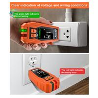 A60F-MESTEK Outlet Tester With GFCI - Electrical Receptacle Tester With LCD Digital Display, Outlet Socket Checker US Plug