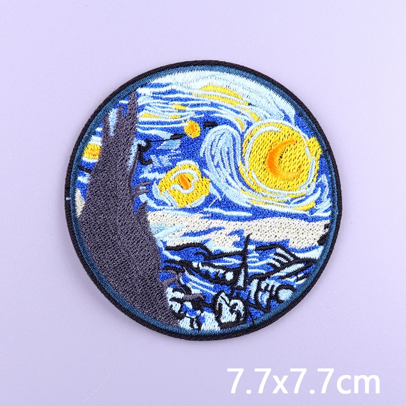 Parche bordado extraterrestre cielo estrellado - plancha o coser - imagen 4