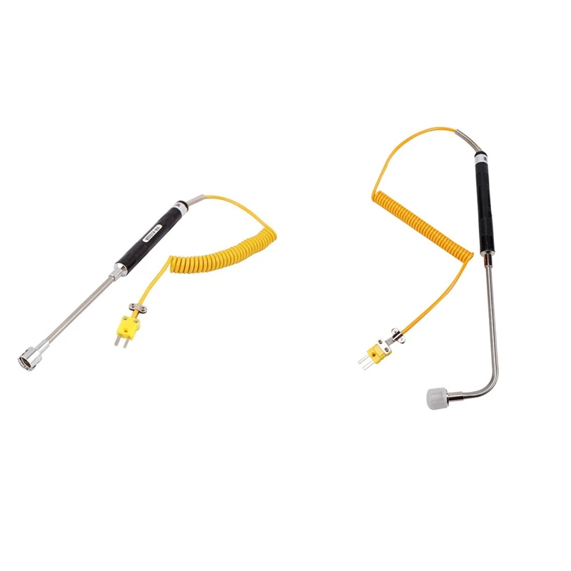 

A63K-2Pcs -50 To 500Deg/C K Type Handheld Surface Thermocouple Probe - NR-81532B & NR-81533B