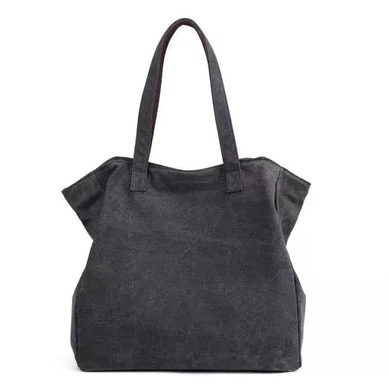 2024 New Versatile Casual Simple Handbag Commuter Large Capacity Fashion Canvas One Shoulder Tote Bag