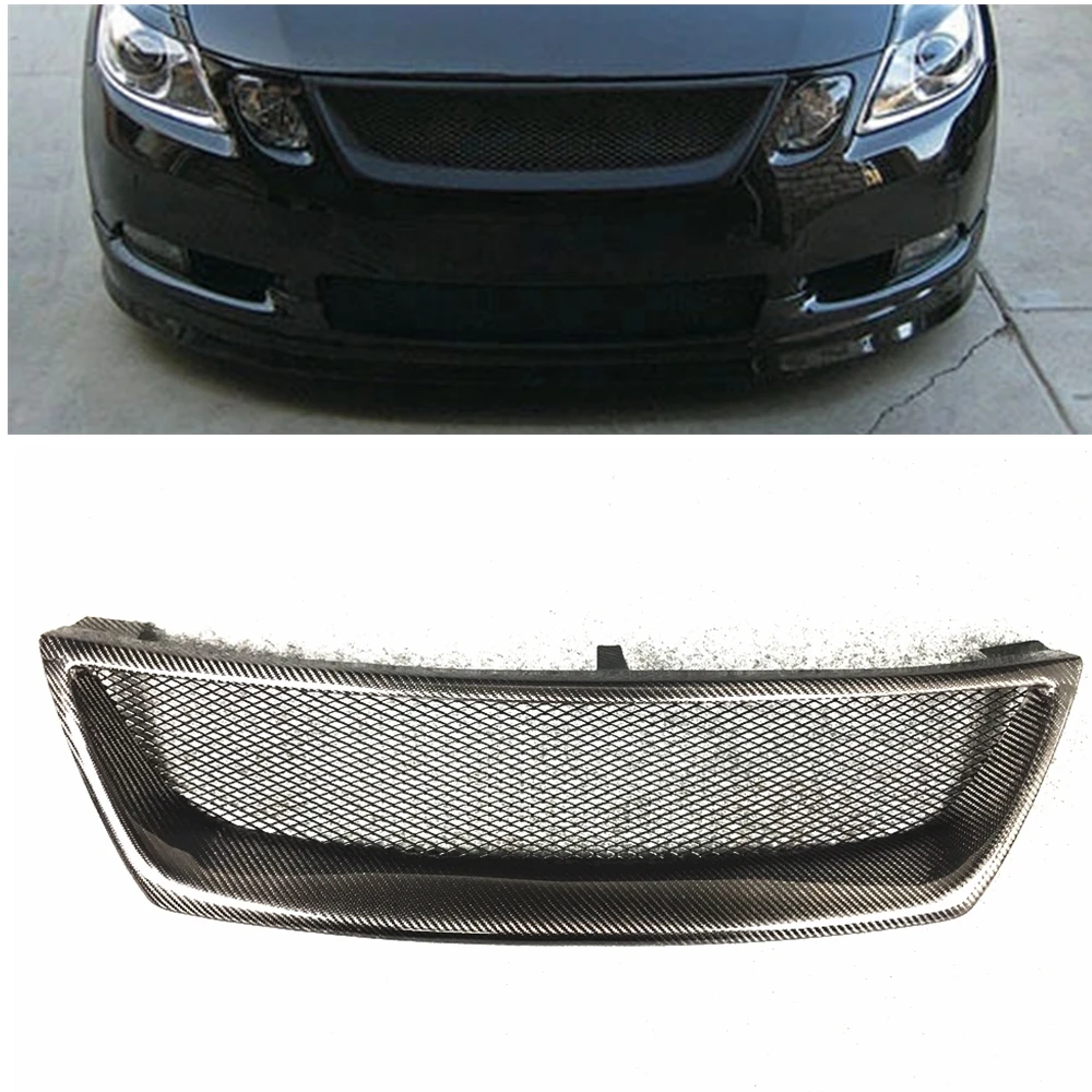 Olangdn شواء الشبكة الأمامية لكزس GS GS300 GS350 GS430 GS450h 2006-2007 4-Door F Sport ألياف الكربون/الألياف الزجاجية المصد العلوي H